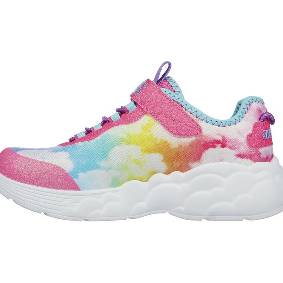 Skechers Girls Rainbow Racer Clouds Light Up Sneakers - Picture 3 of 5